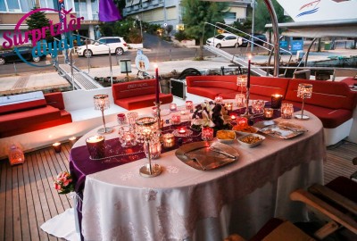 Dinner in Çırağan Palace and Yacht Laser Light Marriage Proposal / Eco Package