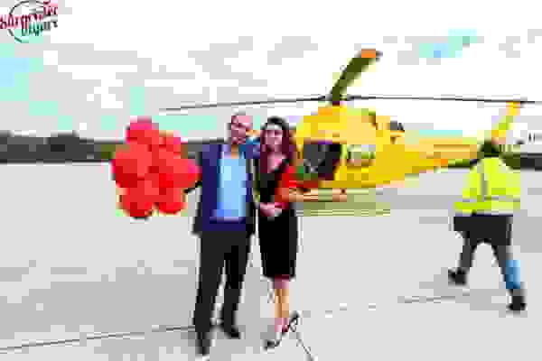 Ankara'da Helikopterde Evlilik Teklifi