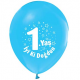  İYİKİ DOĞDUN 1 YAŞ BASKILI 12 İNÇ AÇIK MAVİ BALON (100 ADET)