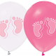 MİNİK AYAKLAR KIZ BASKILI 12 İNÇ METALİK BALON (100 ADET)