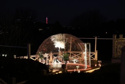 Rengarenk Köprü Işıkları Altında Cam Qubbede Evlilik Teklifi - 2764