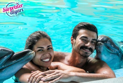 Yunuslarla Baş Başa Yüzme Ve Sürpriz Evlilik Teklifi Çağlayan & Yeşim - 422