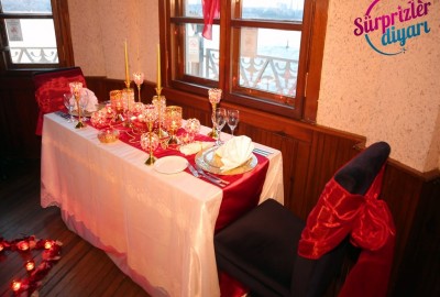 Kule Bar Kapama ve Yat Lazer ile Evlenme Teklifi / Vip Paket