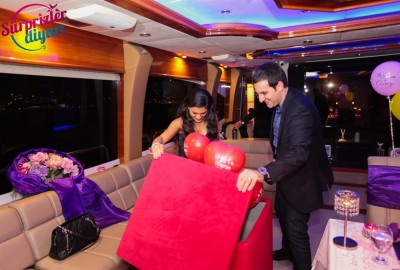 Mega Yatta Lazerle Evlilik Teklifi ve Profesyonel Havai Fişek Gösterisi Özel Paket