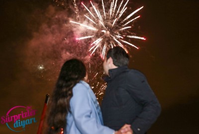 Lazerle Evlilik Teklifi ve Havai Fişek Gösterisi Eko Paket